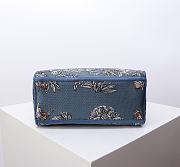 Dior Dioriviera Lady D-Lite Bag Celestial Blue White 24x11x20cm - 6