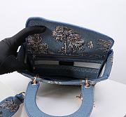 Dior Dioriviera Lady D-Lite Bag Celestial Blue White 24x11x20cm - 3
