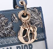 Dior Dioriviera Lady D-Lite Bag Celestial Blue White 24x11x20cm - 2