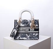 Dior Dioriviera Medium Lady D-Lite Bag White Blue 24x11x20cm - 1