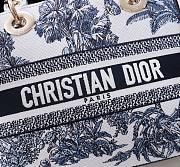 Dior Dioriviera Medium Lady D-Lite Bag White Blue 24x11x20cm - 2