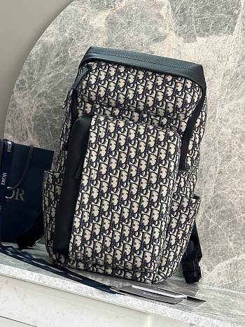 Dior Backpack Rider Blue Oblique 46x32x17.5cm