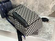 Dior Backpack Rider Blue Oblique 46x32x17.5cm - 4