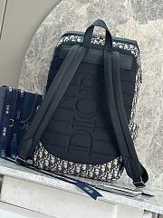 Dior Backpack Rider Blue Oblique 46x32x17.5cm - 5