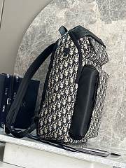 Dior Backpack Rider Blue Oblique 46x32x17.5cm - 2