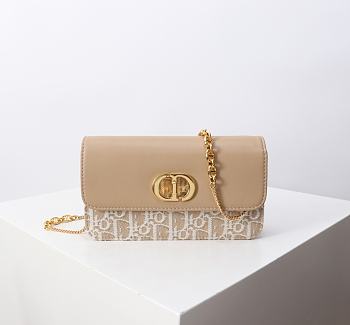 Dior Miss Caro Pouch With Chain Beige 19x11x4.5cm
