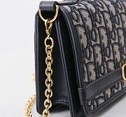 Dior 30 Montaigne Cigale Pouch with Chain Blue Oblique 20.5x11x5cm - 2