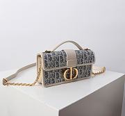 Dior Miss Montaigne Mini Bag Blue 20x10x4cm - 4