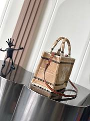 Celine Small Cabas Triomphe Beige 25.5x18.5x12cm - 5
