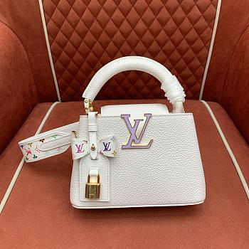 Louis Vuitton LV x TM Capucines White 21x14x8cm