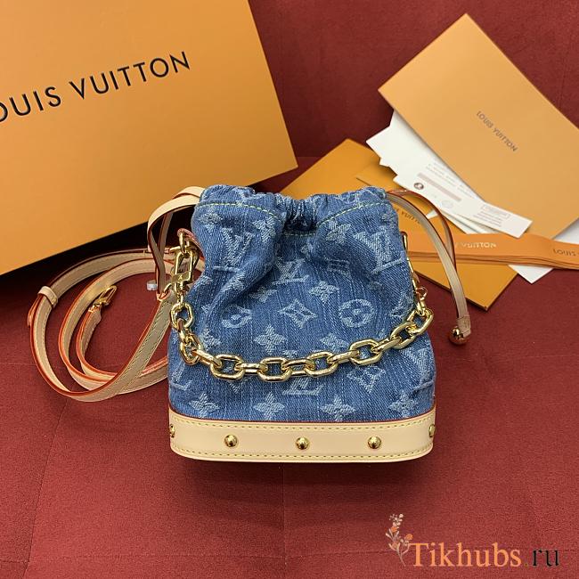 Louis Vuitton LV Nano Noé Denim 20.5x17.5x8.8cm - 1