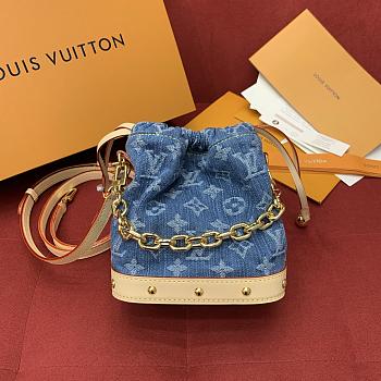 Louis Vuitton LV Nano Noé Denim 20.5x17.5x8.8cm