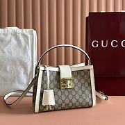 Gucci Padlock Medium Top Handle Bag White 25.5x17.5x10cm - 1