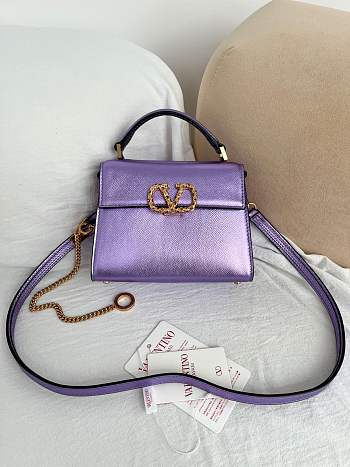 Valentino Garavani Vsling Mini Handbag Purple 19x13x9cm