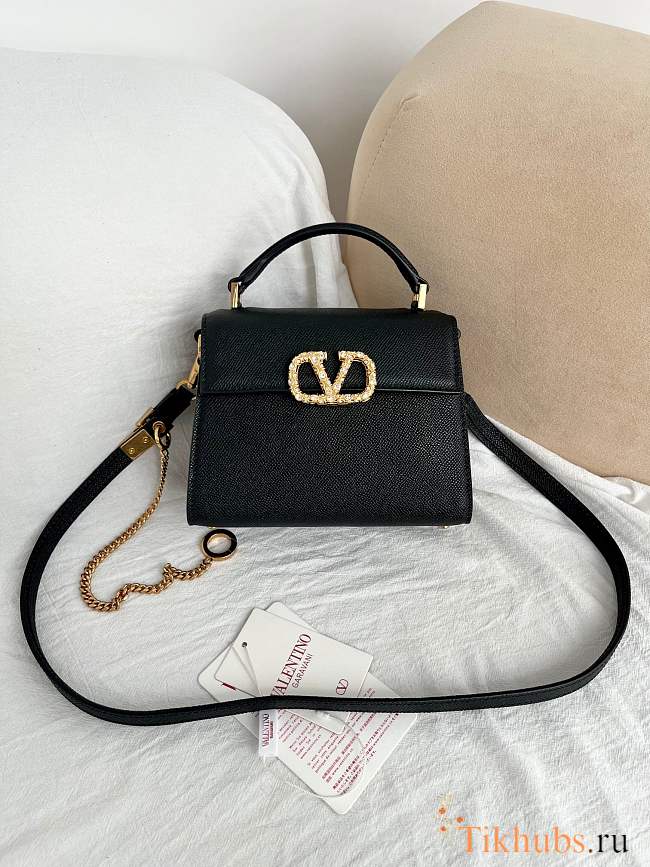 Valentino Garavani Vsling Mini Handbag Black 19x13x9cm - 1