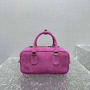 Miu Miu Arcadie Bag Pink Suede 22x10.5x7.5cm - 4