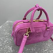 Miu Miu Arcadie Bag Pink Suede 22x10.5x7.5cm - 2