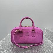 Miu Miu Arcadie Bag Pink Suede 27x9x12cm - 1