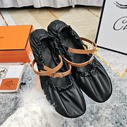 Hermes Jolly Ballet Black Flats - 3