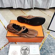 Hermes Jolly Ballet Brown Flats - 1