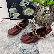 Hermes Jolly Ballet Red Wine Flats - 5
