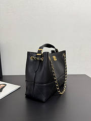Chanel 25A Hobo Bag Black 35x24x12cm - 6