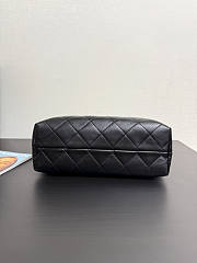Chanel 25A Hobo Bag Tan Suede Black 35x24x12cm - 5
