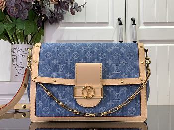 Louis Vuitton LV Dauphine Soft GM Denim 28x20x11cm