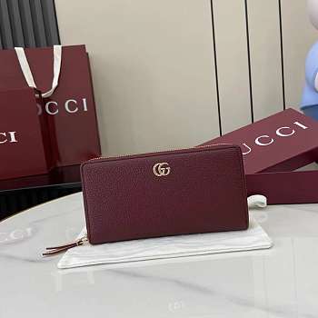 Gucci GG Marmont Two-tone Zipped Wallet Red 19x10.5x2cm