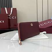 Gucci GG Marmont Two-tone Zipped Wallet Red 19x10.5x2cm - 5
