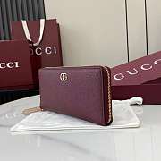 Gucci GG Marmont Two-tone Zipped Wallet Red 19x10.5x2cm - 4