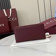 Gucci GG Marmont Two-tone Zipped Wallet Red 19x10.5x2cm - 3