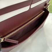 Gucci Horsebit 1955 Wallet On Chain Red Beige 19x10x4cm - 6