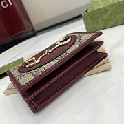 Gucci Horsebit 1955 Small Wallet Red 11x8.5x3cm - 5
