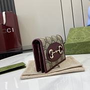 Gucci Horsebit 1955 Small Wallet Red 11x8.5x3cm - 4
