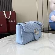 Gucci GG Marmont Shoulder Bag Blue 26x15x7cm - 2