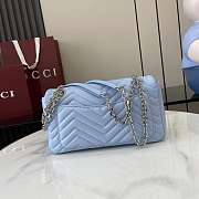 Gucci GG Marmont Shoulder Bag Blue 26x15x7cm - 3