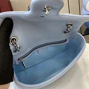 Gucci GG Marmont Shoulder Bag Blue 26x15x7cm - 5