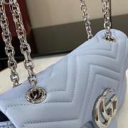 Gucci GG Marmont Shoulder Bag Blue 26x15x7cm - 6