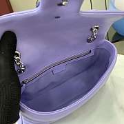 Gucci GG Marmont Shoulder Bag Purple Silver 26x15x7cm - 5