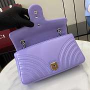 Gucci GG Marmont Shoulder Bag Purple Silver 26x15x7cm - 4