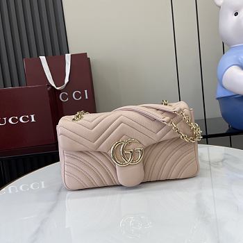 Gucci GG Marmont Shoulder Bag Pale Pink 26x15x7cm