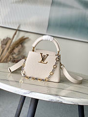 Louis Vuitton LV Mini Capucines Quartz White 21x14x8cm - 1