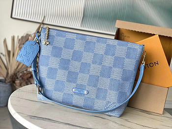 Louis Vuitton LV Vagabond Hobo Bag Denim 38x35x12cm