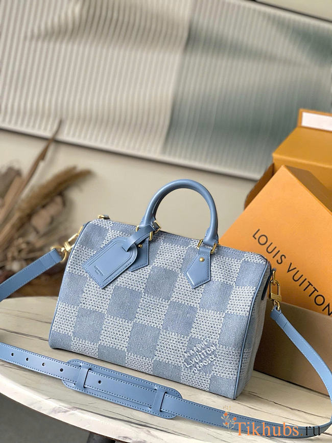 Louis Vuitton LV Speedy Bandoulière 30 Denim 34x22x19cm - 1