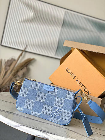 Louis Vuitton LV Pochette Accessories XL Denim 28x16.5x9cm
