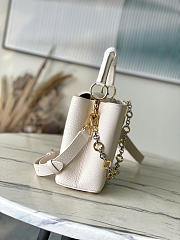Louis Vuitton LV Capucines BB Quartz White 27x18x9cm - 6
