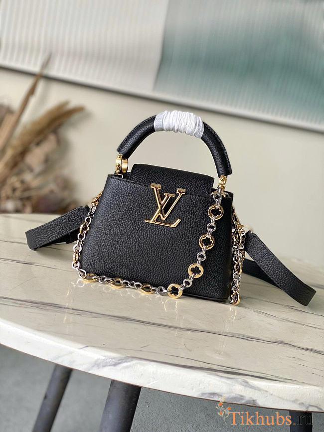 Louis Vuitton LV Mini Black Capucines 21x14x8cm - 1