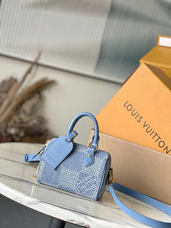 Louis Vuitton LV Speedy 18 Bandoulière Denim 18x12x10cm