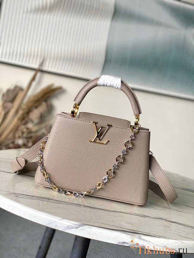 Louis Vuitton LV Grey Capucines BB 27x18x9cm - 1